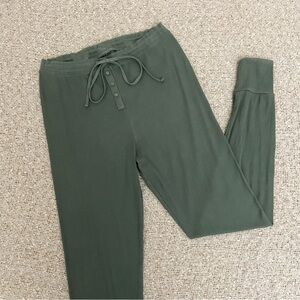 GAP Green Ribbed Cotton Pajama/Lounge Pants